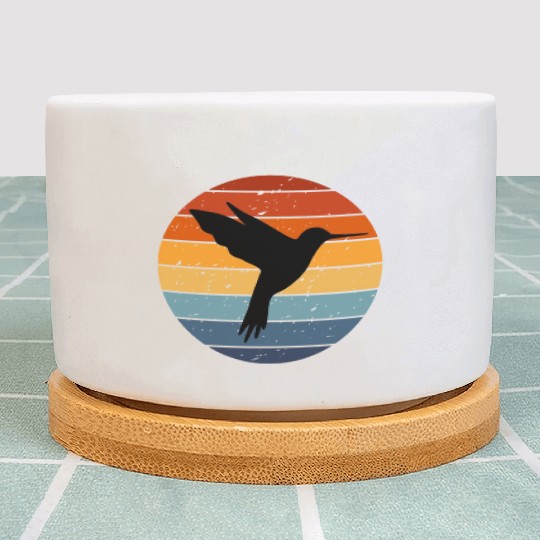 Retro Hummingbird Plant Pots For Hummingbird Lover