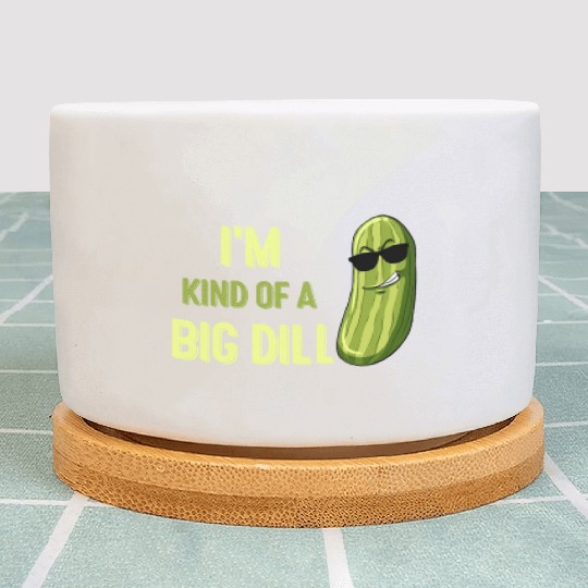 Big Deal Dill Pickle Funny Slogan Plant Pots