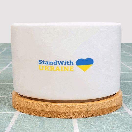Stand with Ukraine with Heart Support & Solidarity Plant Pots