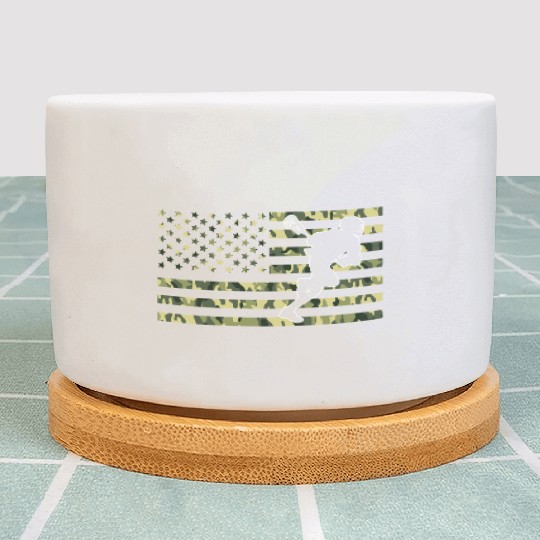 American Camo Flag Lacrosse American Flag Camo Plant Pots