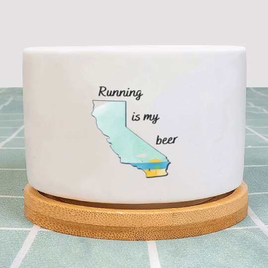 Running is my beer Plant Pots
