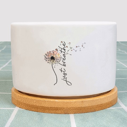Just breathe sublimation Plant Pots