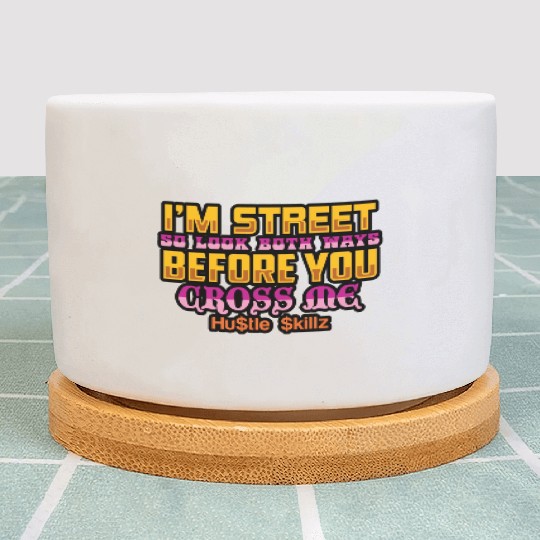 HustleSkillz Commercial Use Gangster Quote Plant Pots