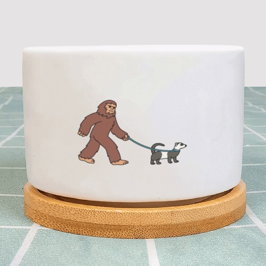 Bigfoot Sasquatch Walking Ferret Plant Pots