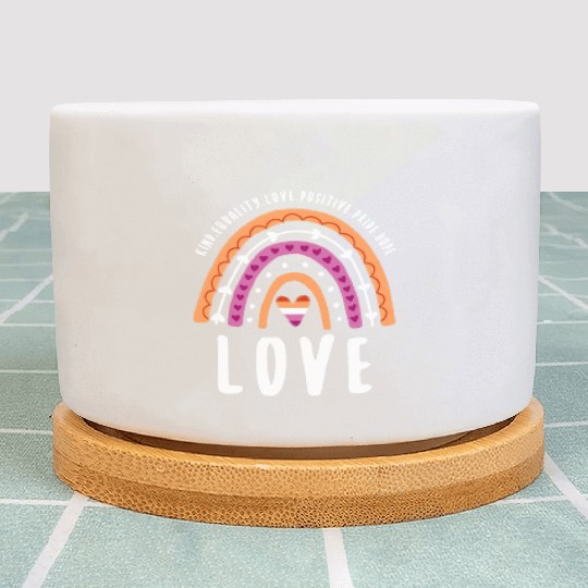 Love Lesbian Pride Rainbow Plant Pots