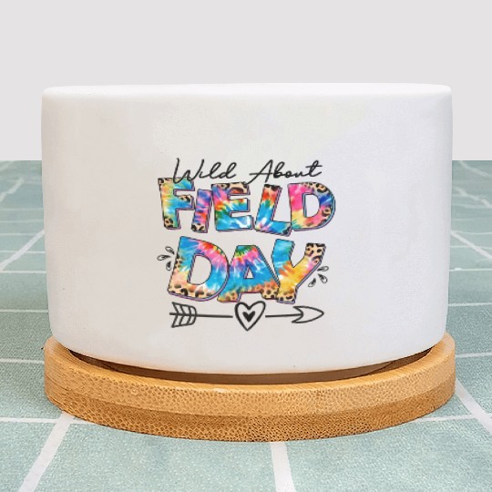 Tie dye leopard Wild About Field Day Teacher Kids Plant Pots