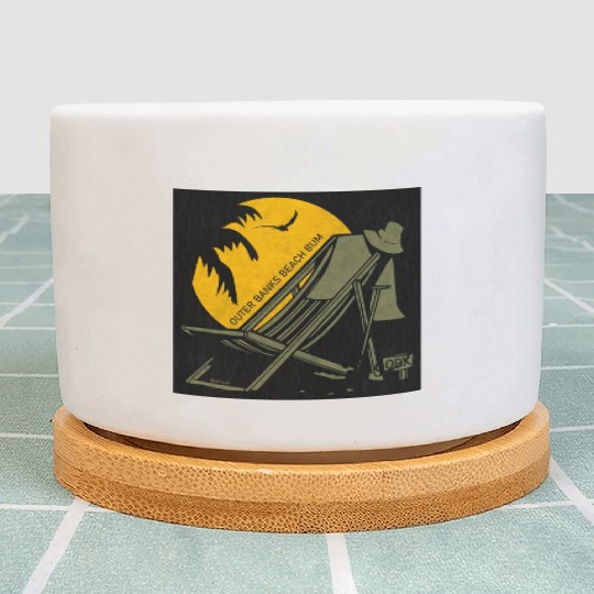 OBX Beach B OBX Army Green Black Vintage Plant Pots