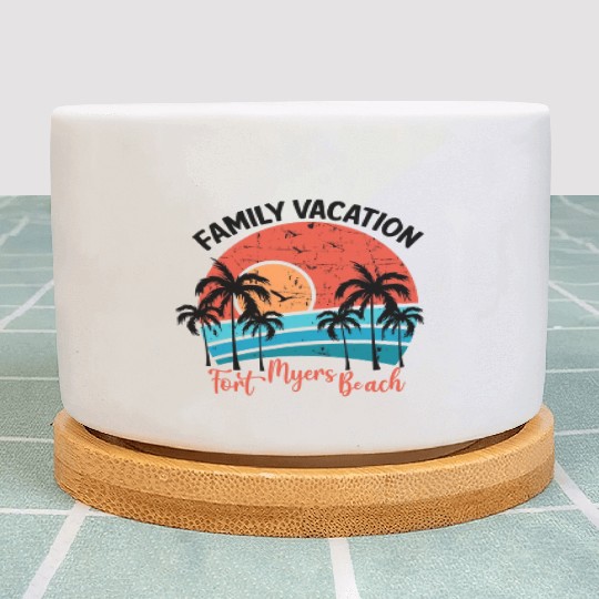 Family Vacation 2022 Palm Tree Florida Fort Myers Plant Pots