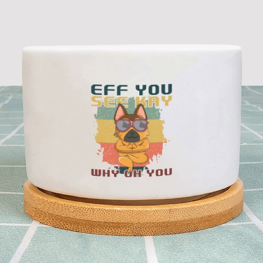 Pet Dog Owner Shepherd Belgian Malinois Relax Yoga Plant Pots