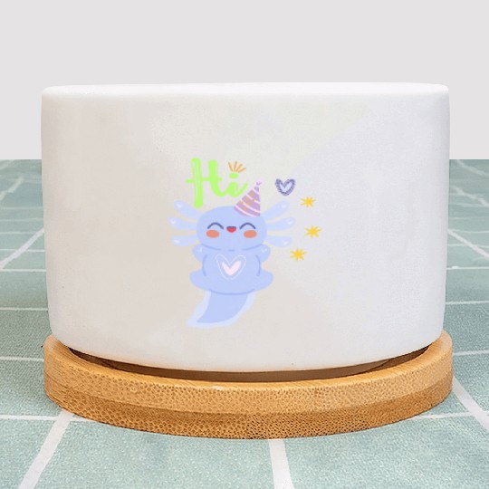 Baby Axolotl Art - 8 Plant Pots