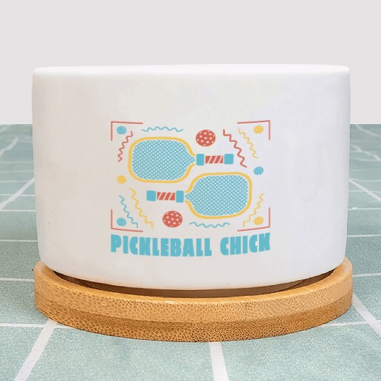 Pickleball chick play fun Pickleball chick play fu Plant Pots