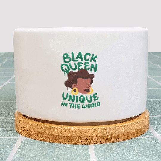 Black unique in the world Queen Black queen unique Plant Pots