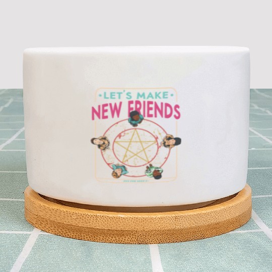 Let's Make New Friends, Retro Occult Wiccan Plant Pots