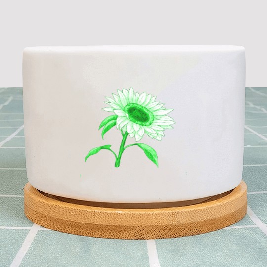 Green sunflower Plant Pots