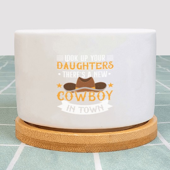 Cowboy Barn Bull Rider Rodeo Country Western Movie Plant Pots