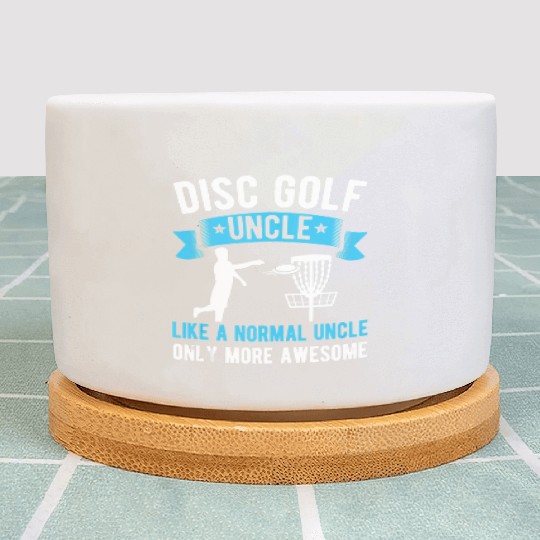 Mens Disc Golf Uncle Only More Awesome Funny Plant Pots