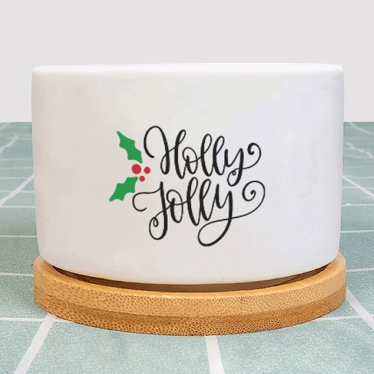 Holly Jolly Mistletoe Holiday Plant Pots