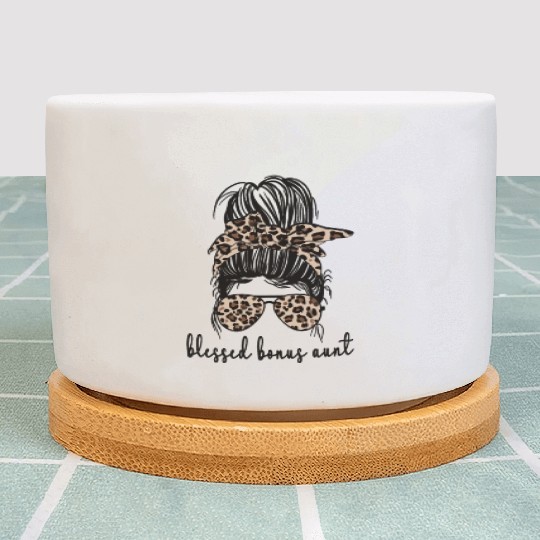Blessed Bonus Aunt Step Auntie Bonus Auntie Gifts Plant Pots