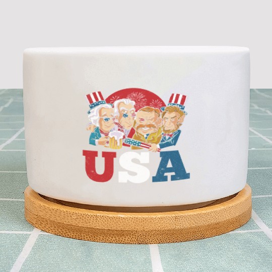 America American Presidents USA 4th Of July Plant Pots