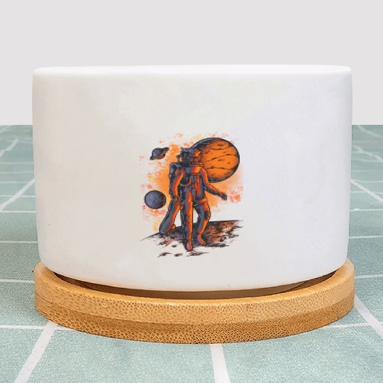 Lion astronauts in space Plant Pots