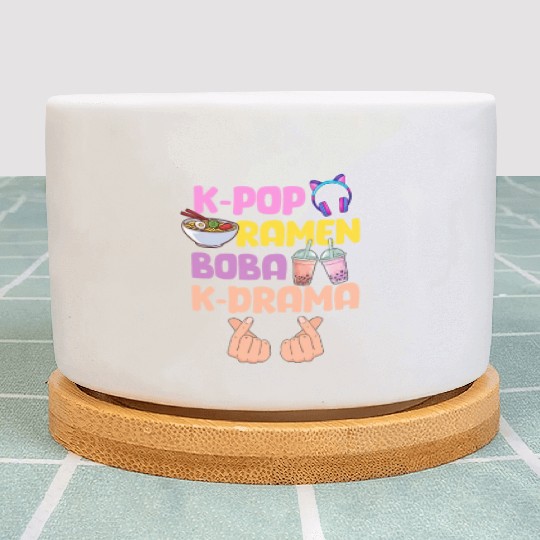 K-Pop Ramen Boba K-Drama Plant Pots