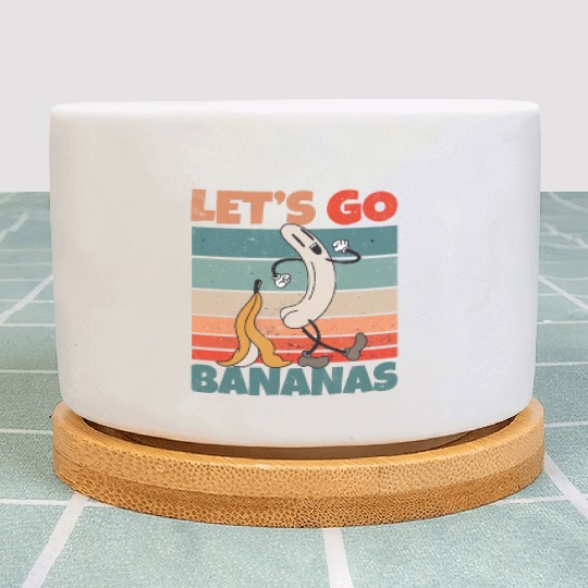 Retro Vintage Let's Bananas Funny Butt Banana Plant Pots