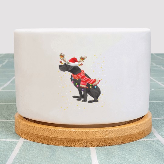 Great Dane Reindeer Christmas Light Plant Pots