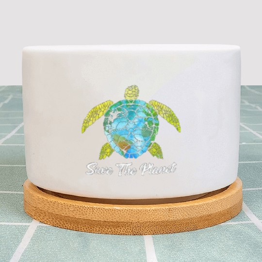 Save The Planet Earth Day Save Turtles Sea Life Plant Pots