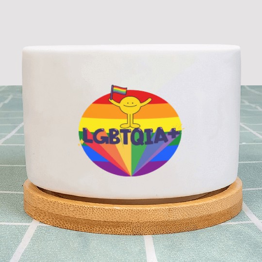 LGBTQIA flag color - Pride quote lgbt community Plant Pots