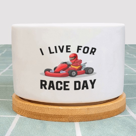 I Live For Race Day Plant Pots