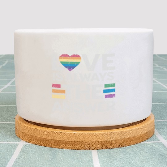 Love is always the answer Rainbow Heart LGBTQ+ Plant Pots