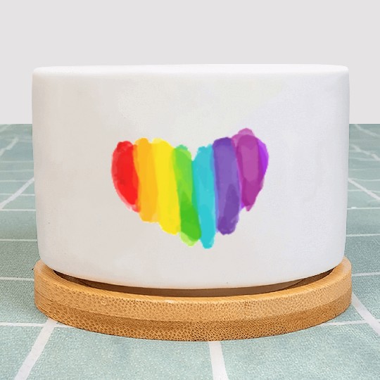 Pride Rainbow Heart Plant Pots
