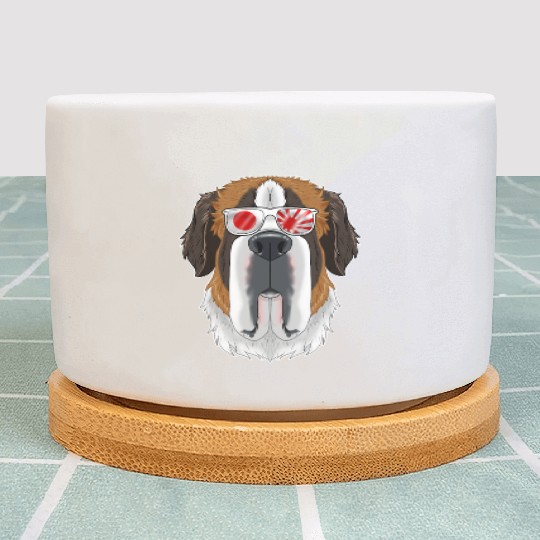 Saint Bernard Japan Sunglasses I Japanese Flag Plant Pots