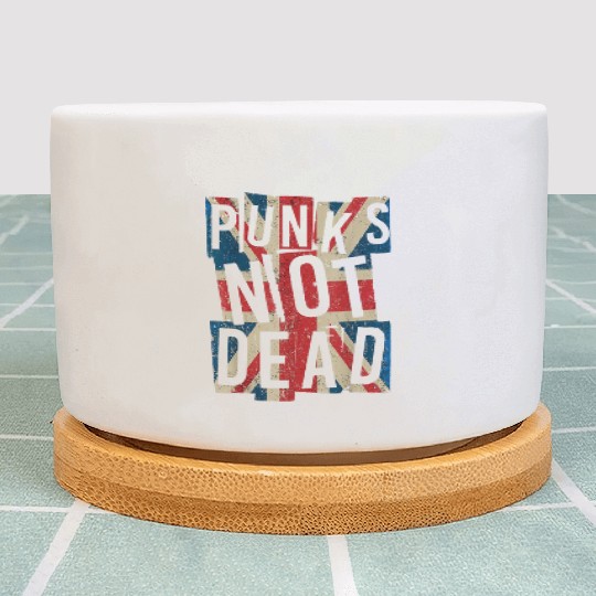 Punks Not Dead Vintage UK London Flag Punk Is Not Plant Pots