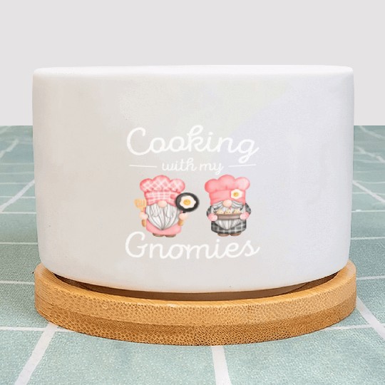 Cooking Gnomes Women Chef Gnome Lover Plant Pots