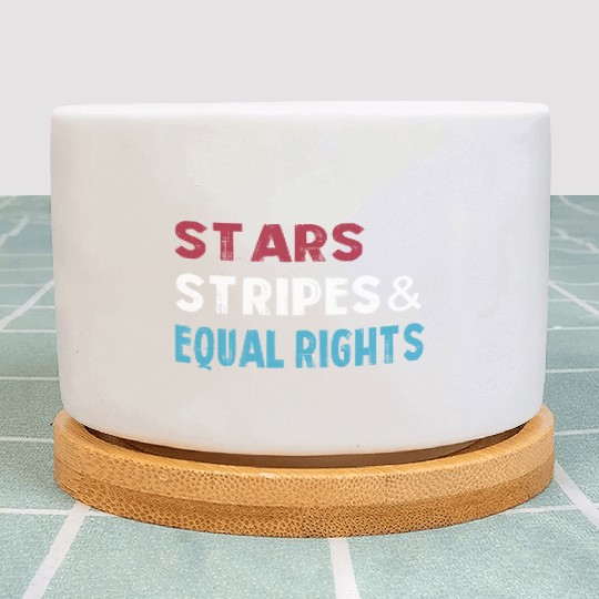 Stars Stripes and Equal Rights 4th of July Women's Plant Pots