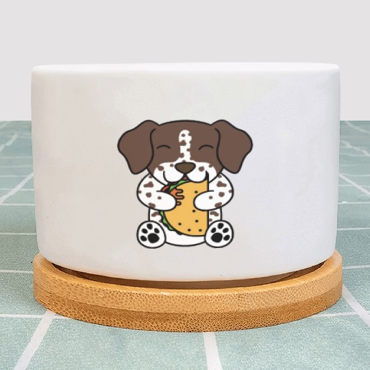 German Shorthaired Pointer Taco Lover Plant Pots