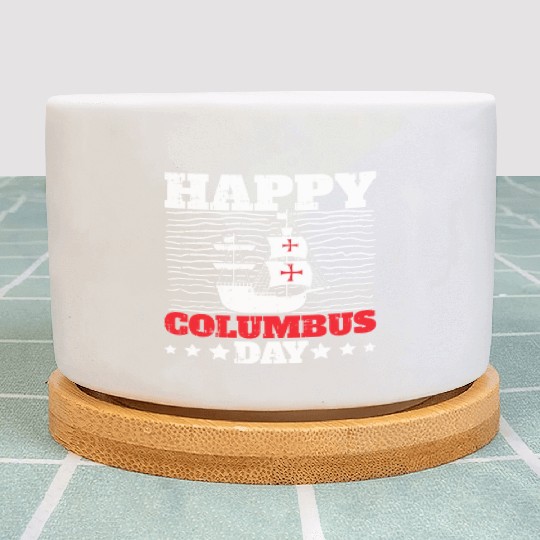 Columbus Day Italian Pride Plant Pots