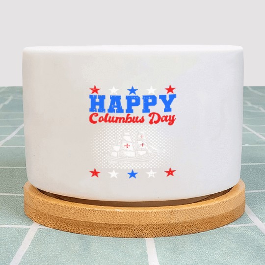 Columbus Day Italian Pride Plant Pots