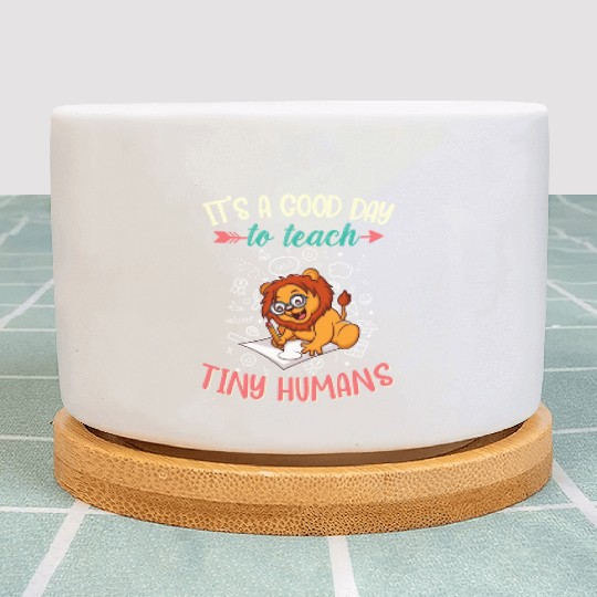 Good Day To Teach Tiny Humans Elementary Teacher Plant Pots