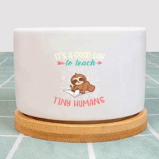 Good Day To Teach Tiny Humans Elementary Teacher Plant Pots