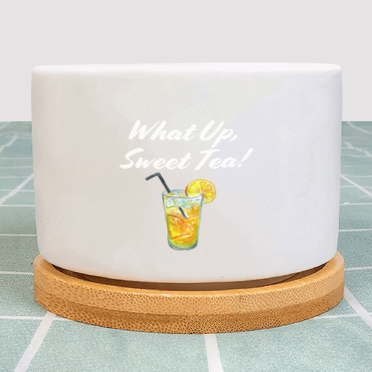 What up, Sweet Tea! White Plant Pots