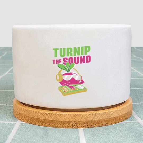 Music Turnip Party Music Lover Vegetable Plant Pots