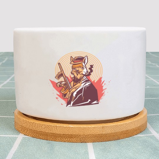 Llama with gun Llama with gun gift inspiration sto Plant Pots