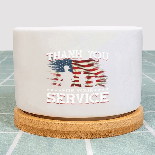 Memorial Day American Flag Patriotic Soldier US Plant Pots
