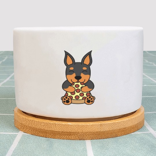 Doberman Pizza Lover Plant Pots