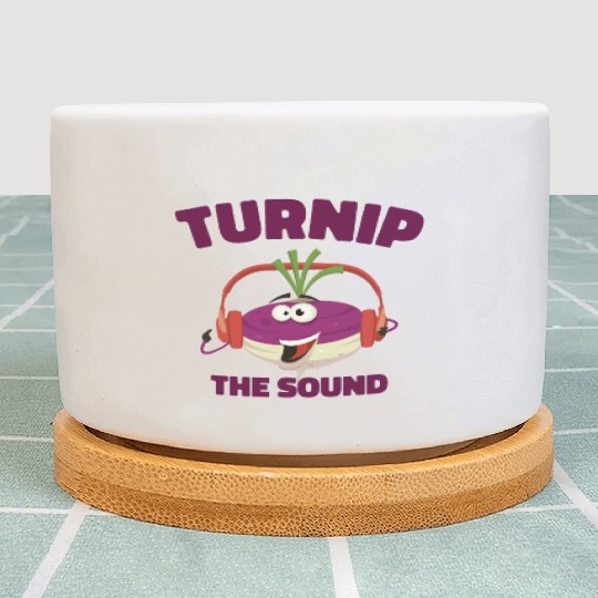 Music Turnip Party Music Lover Vegetable Plant Pots