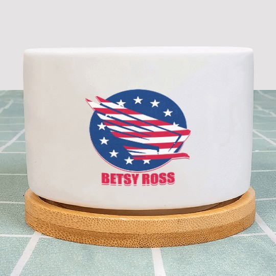 Patriotism USA Betsy Ross Flag Stars Stripes Eagle Plant Pots