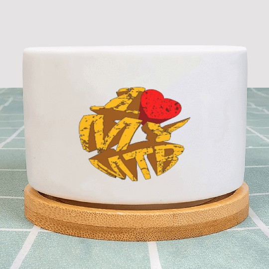 I Love My MTB Vintage Retro Mountainbike Plant Pots