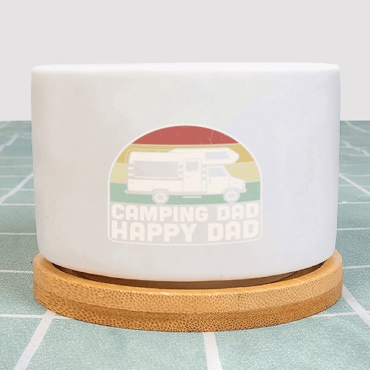 Camping Dad Happy Dad Retro Plant Pots